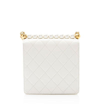 Chanel Lambskin Chic Pearls Small Vertical Flap Bag