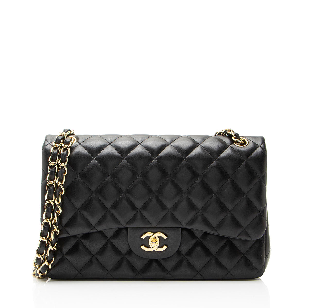 Chanel Lambskin Classic Jumbo Double Flap Bag