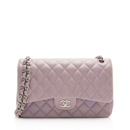 Chanel Lambskin Classic Jumbo Double Flap Bag