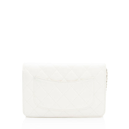 Chanel Lambskin Crystal CC Wallet on Chain