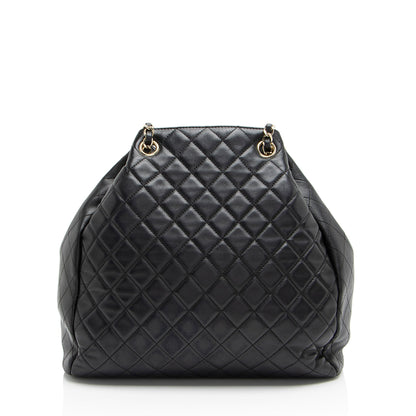 Chanel Lambskin Drawstring Bucket Bag