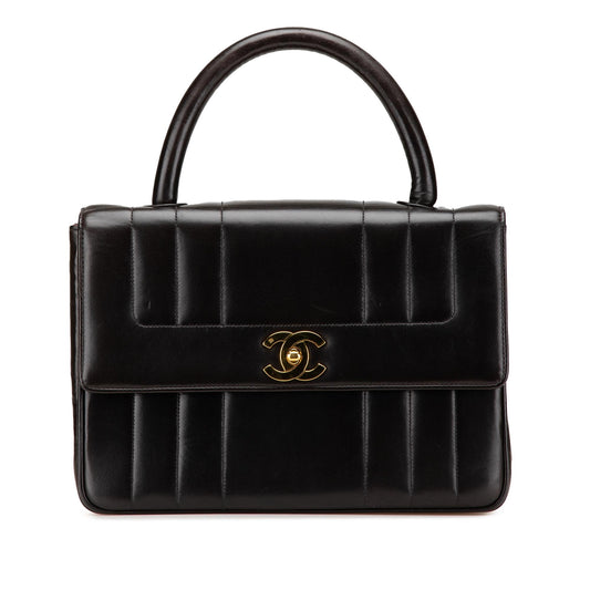 Chanel Lambskin Mademoiselle Kelly Top Handle Bag