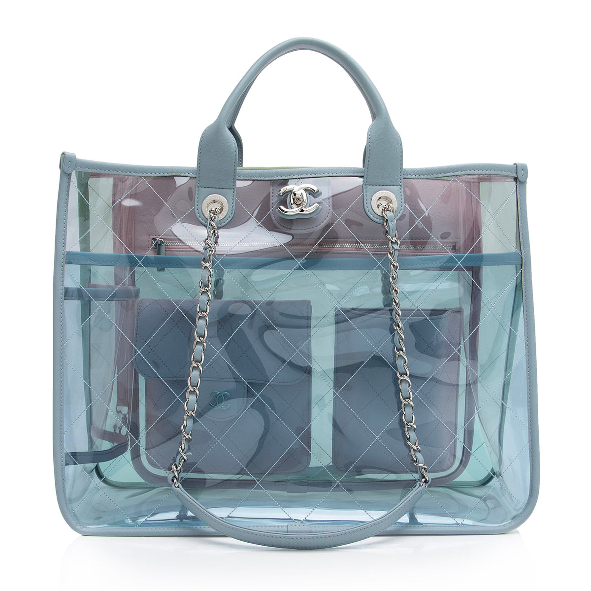Chanel Lambskin PVC Coco Splash Medium Tote (SHF-y19ZqH)