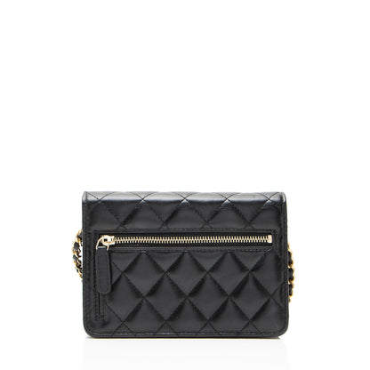 Chanel Lambskin Romance Mini Wallet on Chain