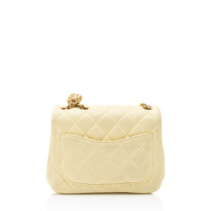 Chanel Lambskin Sweet Camellia Square Mini Flap Bag