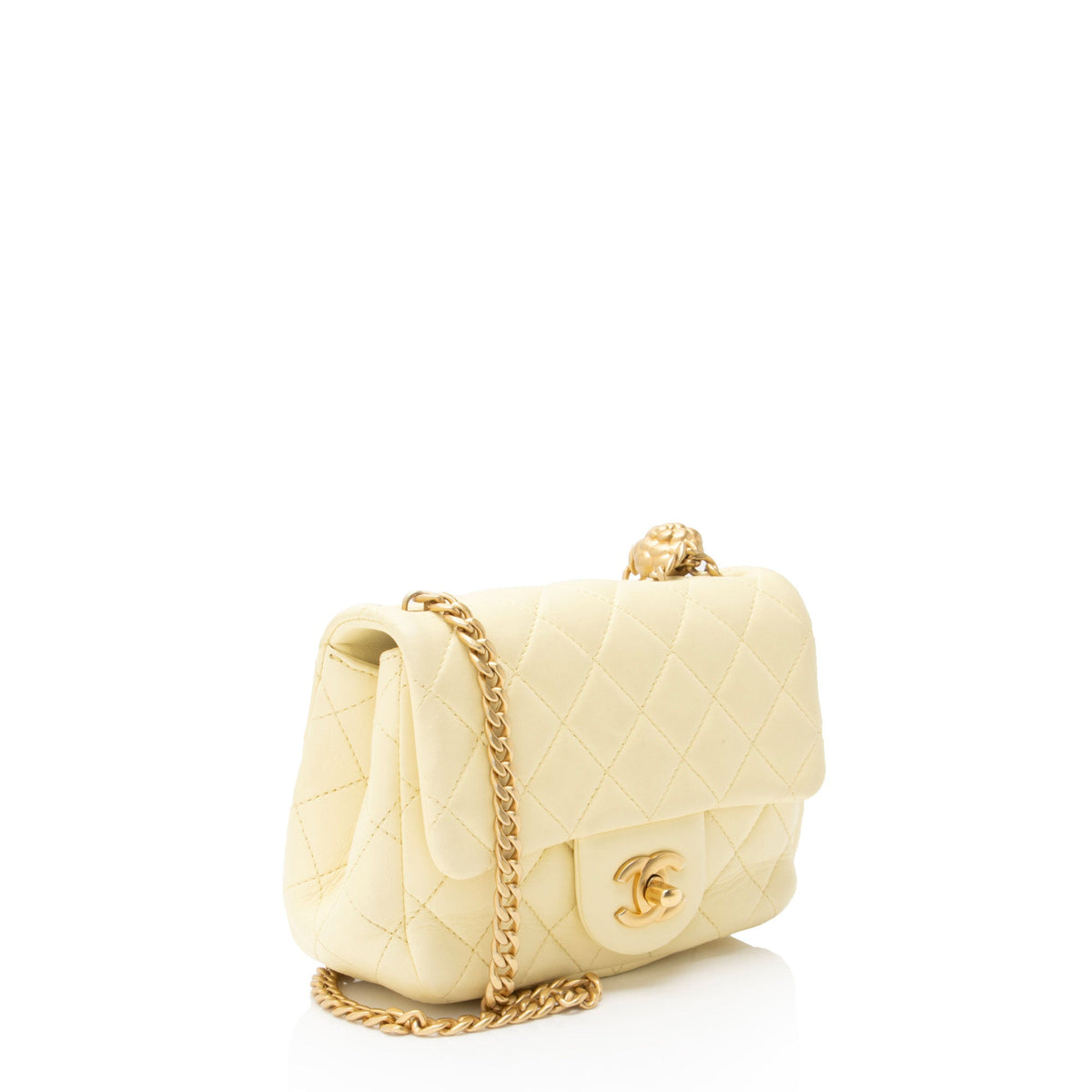 Chanel Lambskin Sweet Camellia Square Mini Flap Bag