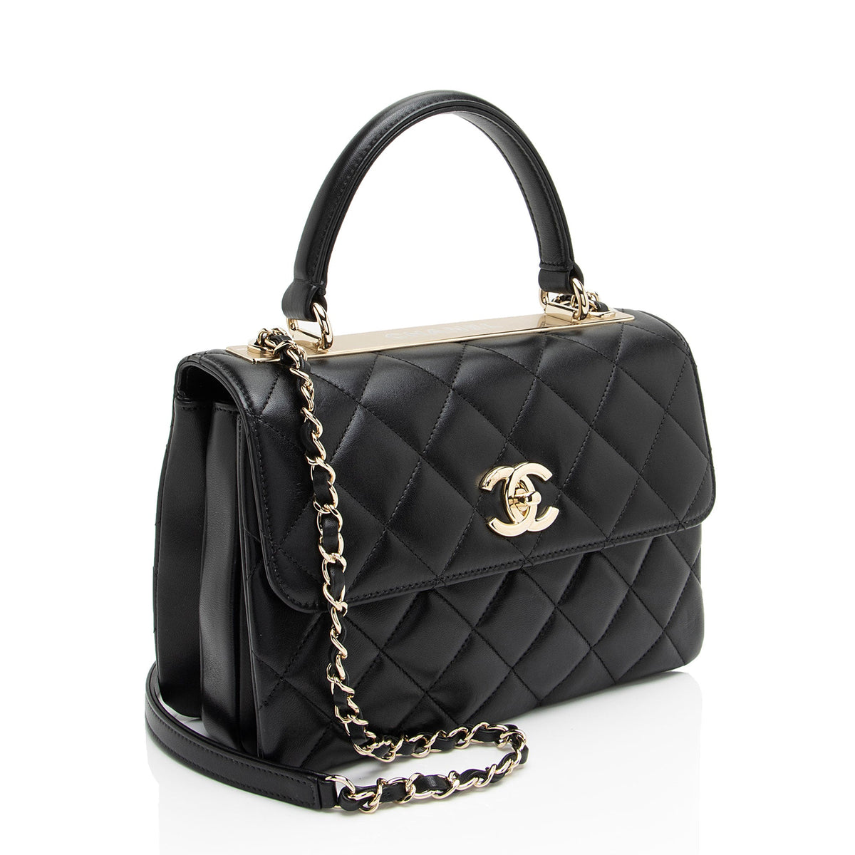 Chanel Lambskin Trendy CC Small Top Handle