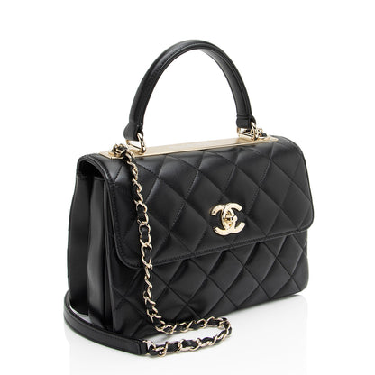 Chanel Lambskin Trendy CC Small Top Handle