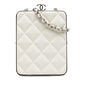 Chanel Lambskin and Acrylic Kiss Clutch with Chain