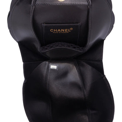 Chanel Lambskin and Satin Camellia Flower Evening Bag