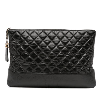 Chanel Large Aged Calfskin Gabrielle O Case Clutch