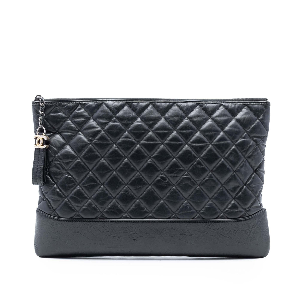 Chanel Large Aged Calfskin Gabrielle O Case Clutch