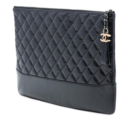 Chanel Large Aged Calfskin Gabrielle O Case Clutch