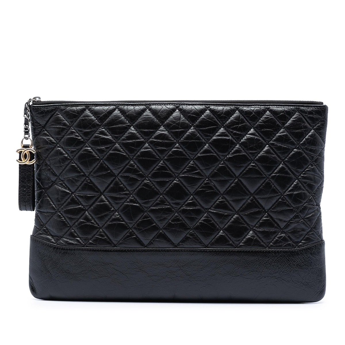Chanel Large Aged Calfskin Gabrielle O Case Clutch