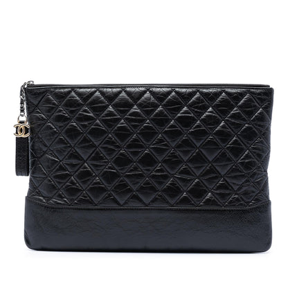 Chanel Large Aged Calfskin Gabrielle O Case Clutch