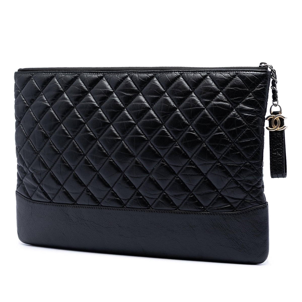 Chanel Large Aged Calfskin Gabrielle O Case Clutch