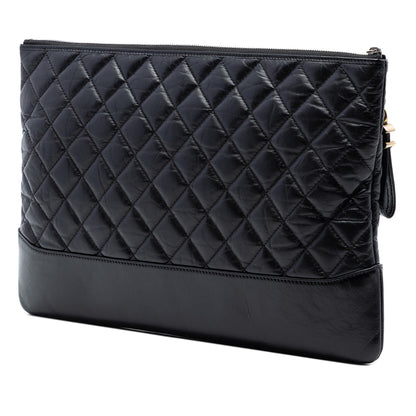 Chanel Large Aged Calfskin Gabrielle O Case Clutch