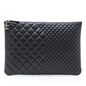 Chanel Large Bi Quilted Lambskin O Case Clutch