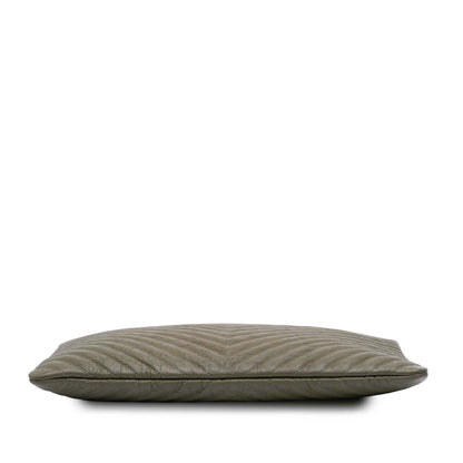 Chanel Large CC Chevron Calfskin O Case Clutch