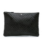 Chanel Large CC Distressed Quilted Patent Chevron Crossing O Case