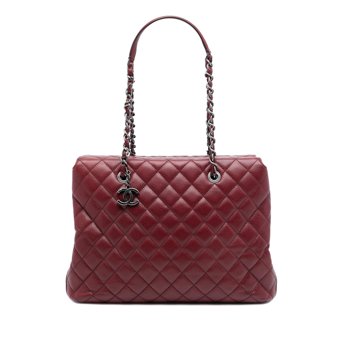 Chanel Large CC Quilted Caviar City Shopping Tote