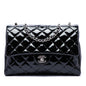 Chanel Large CC Quilted Patent Double Compartment Flap
