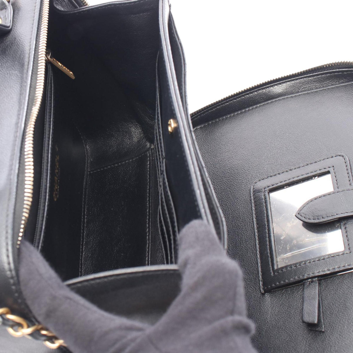 Chanel Large Caviar CC Filigree Vanity Case