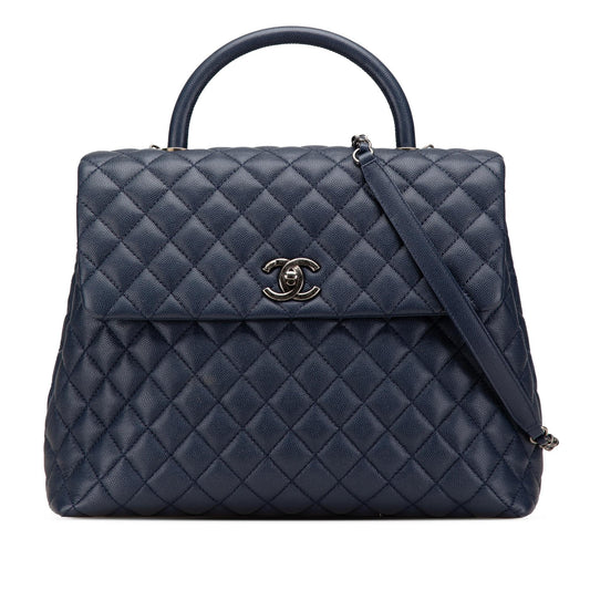 Chanel Large Caviar Coco Top Handle Bag