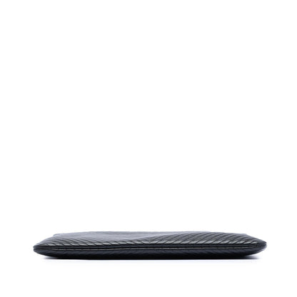 Chanel Large Chevron Caviar O Case Clutch