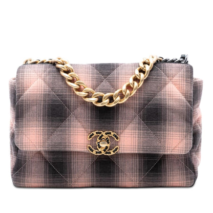 Chanel Large Cotton Check 19 Flap