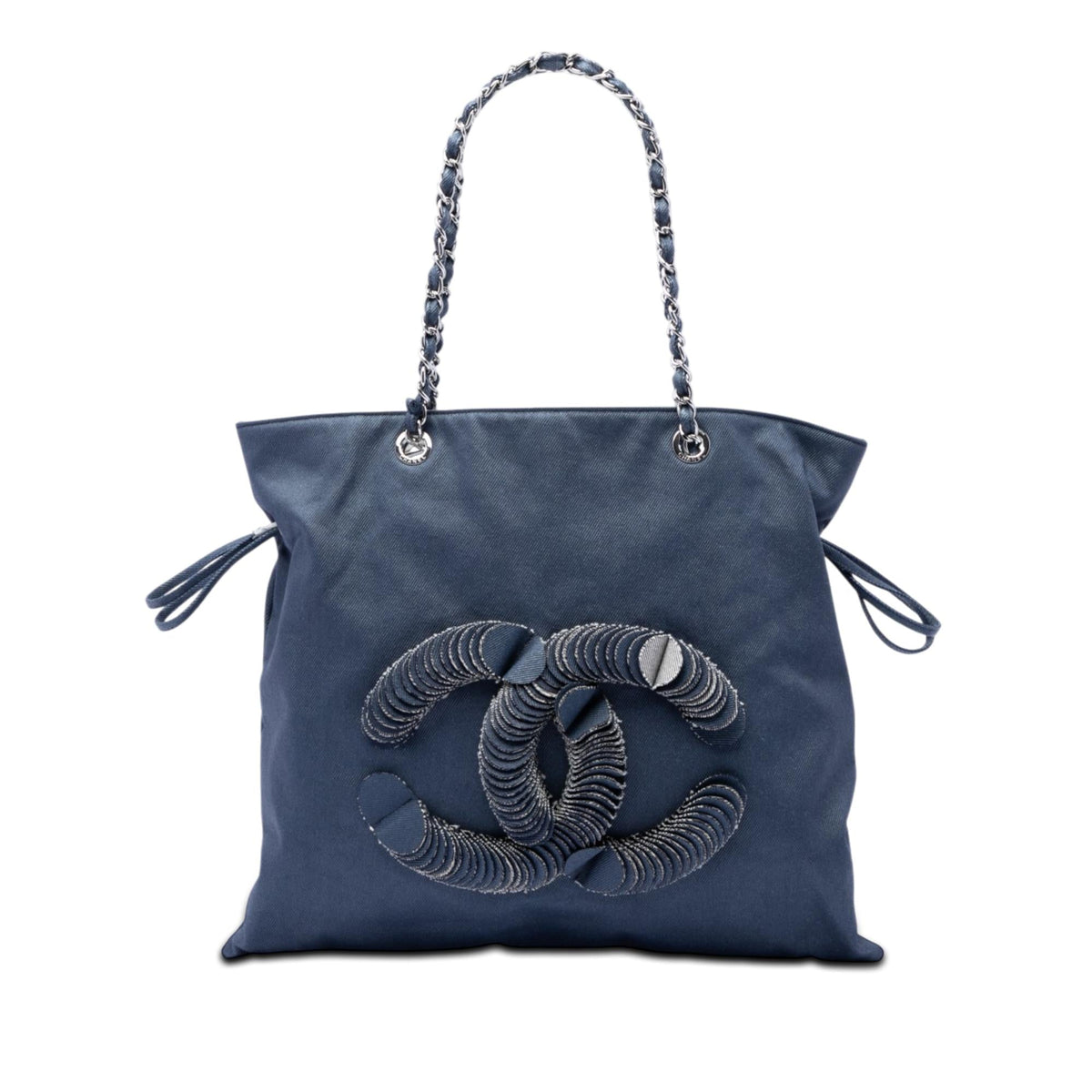 Chanel Large Denim CC Disc Bon Bon Tote