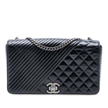 Chanel Large Glazed Calfskin Coco Boy Flap