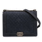 Chanel Large Iridescent Quilted Caviar Boy Flap