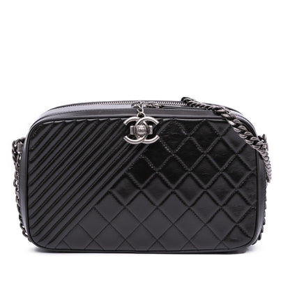 Chanel Large Lambskin Coco Boy Camera Bag