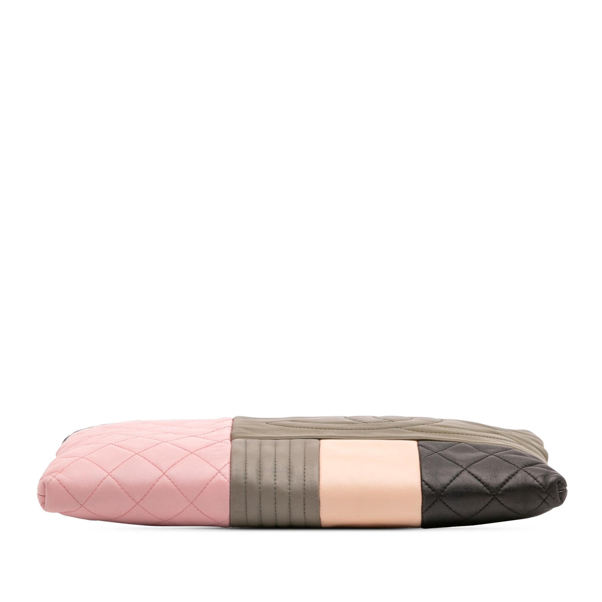 Chanel Large Lambskin Colorblock Patchwork O Case