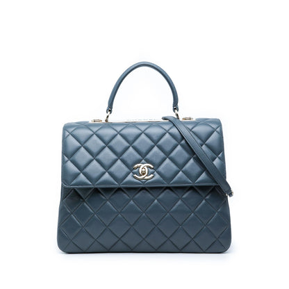 Chanel Large Lambskin Trendy CC Top Handle Flap