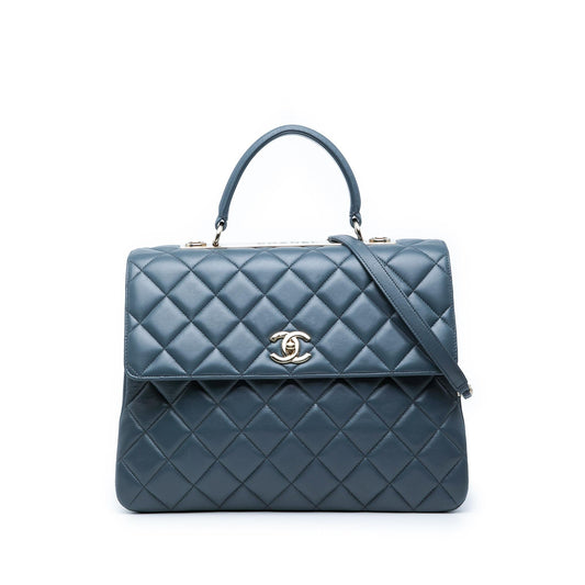 Chanel Large Lambskin Trendy CC Top Handle Flap