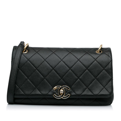 Chanel Large Lambskin Twist Chain Enamel CC Flap