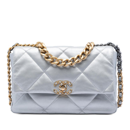 Chanel Large Metallic Lambskin 19 Flap