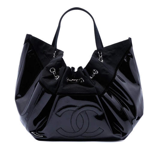 Chanel Large Patent Stretch Spirit Cabas Tote
