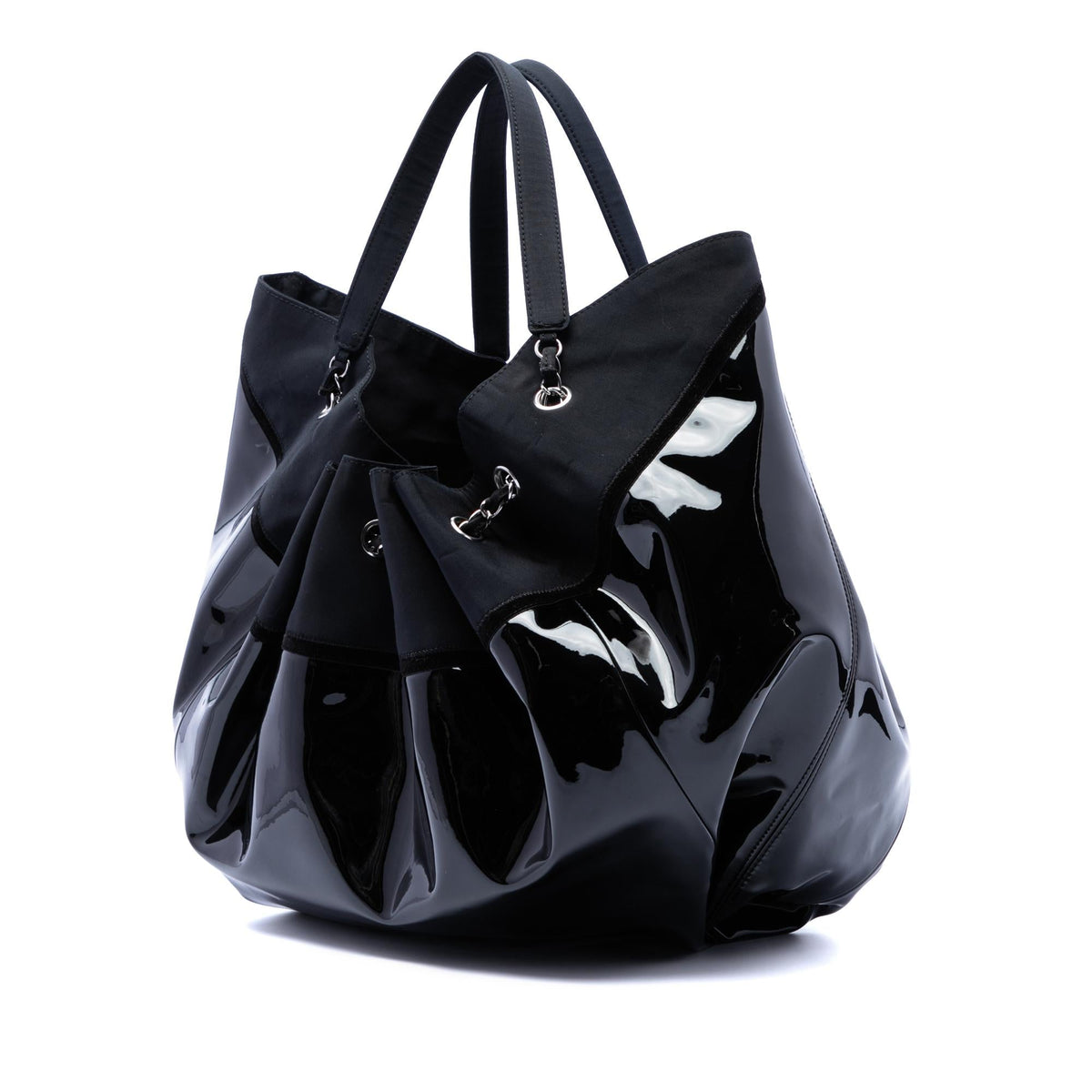 Chanel Large Patent Stretch Spirit Cabas Tote