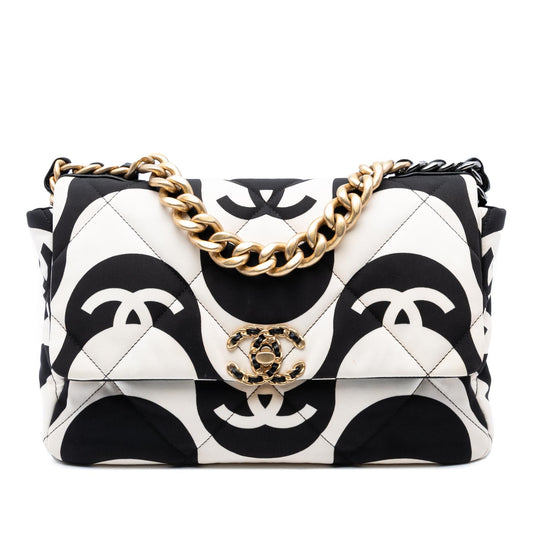Chanel Large Printed Silk 19 Flap
