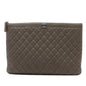 Chanel Large Quilted Caviar Boy O Case Clutch