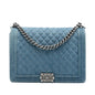 Chanel Large Quilted Denim Boy Flap