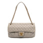 Chanel Large Quilted Iridescent Calfskin Coco Pleats Flap