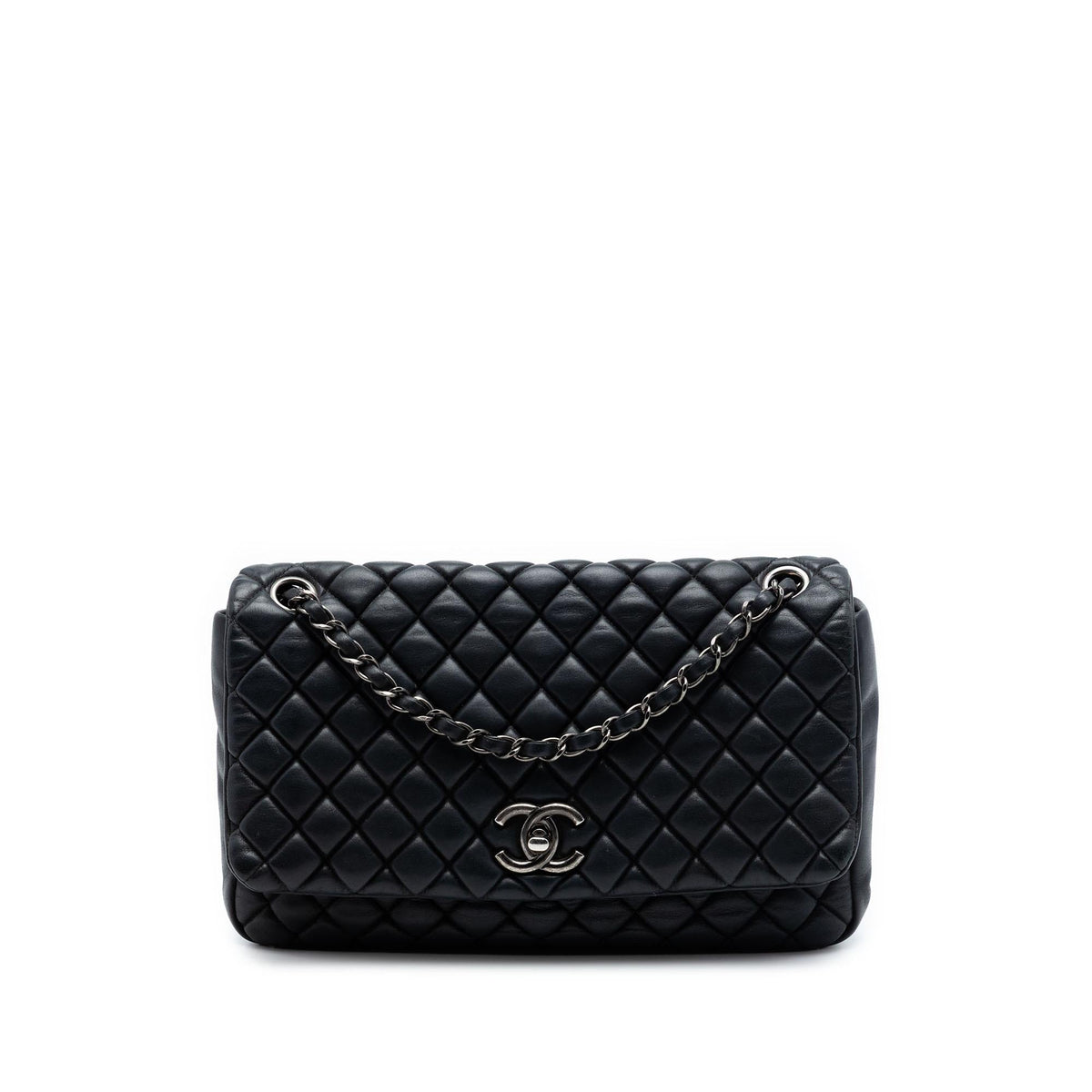 Chanel Large Quilted Iridescent Calfskin New Bubble Flap