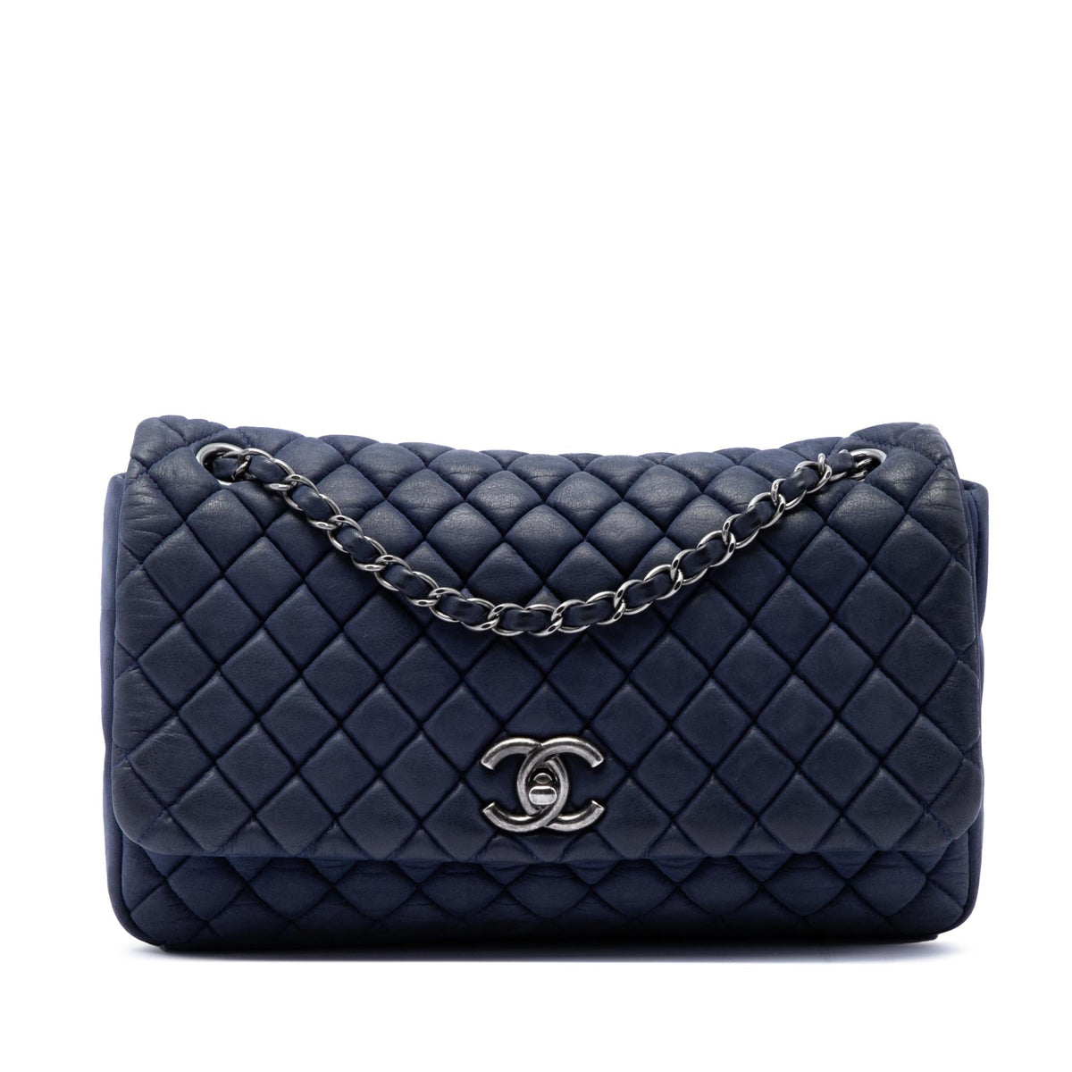 Chanel Large Quilted Iridescent Calfskin New Bubble Flap