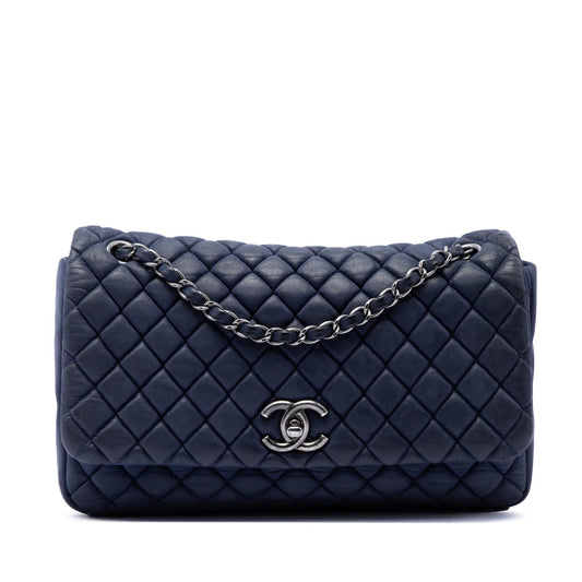 Chanel Large Quilted Iridescent Calfskin New Bubble Flap