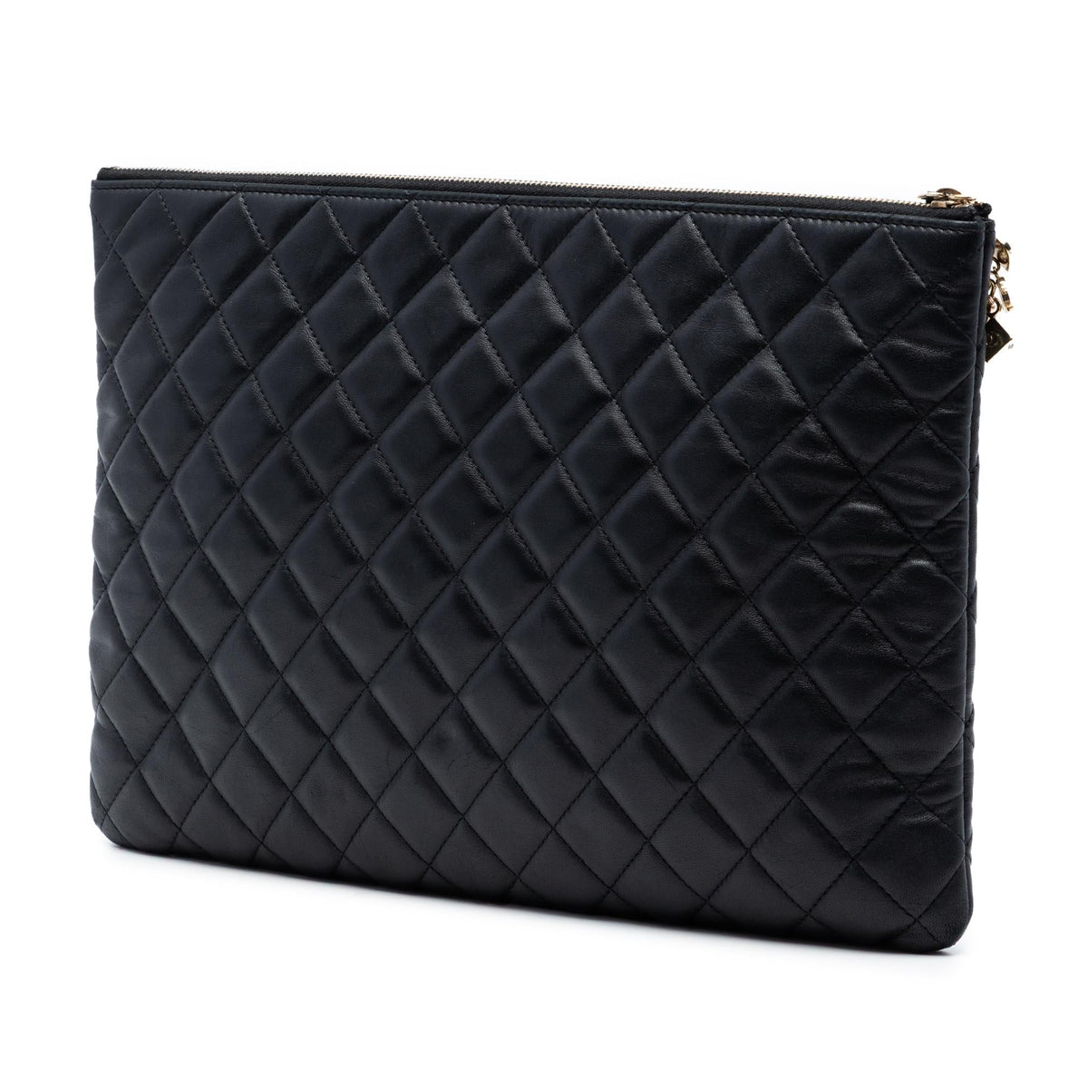 Chanel Large Quilted Lambskin Casino Charms O Case Clutch