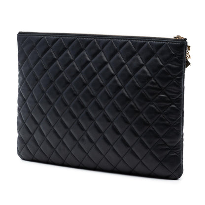 Chanel Large Quilted Lambskin Casino Charms O Case Clutch